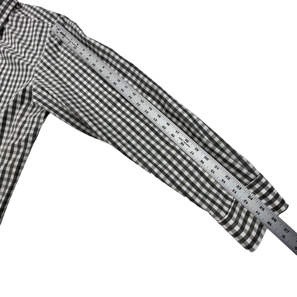 Mizzen + Main Shirt Men XL Gray Check Long Sleeve Collared Stretch Trim Fit - Picture 12 of 12